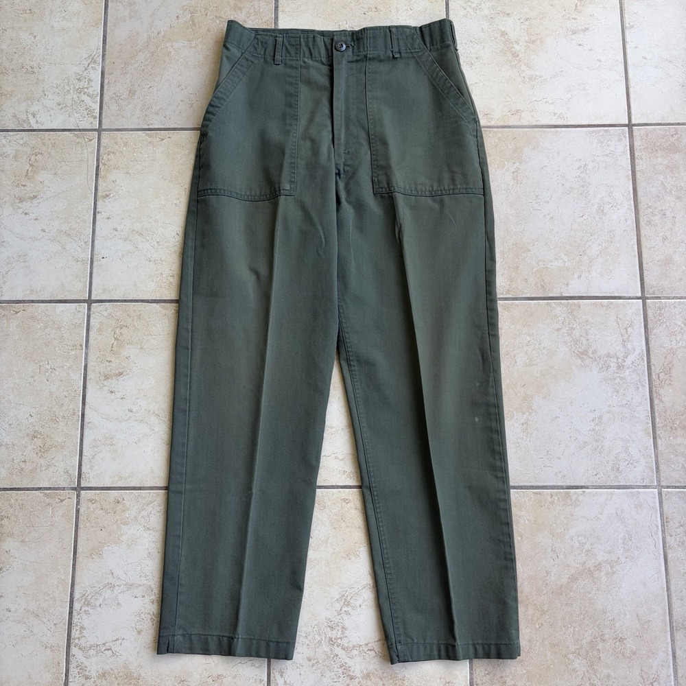 Vintage OG 507 Pants Mens 34x31 (Fits 31x30) Green Military Fatigue Utility 1980